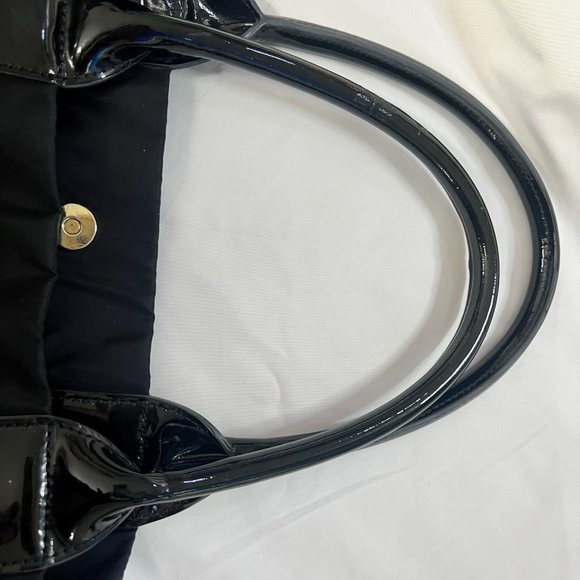 Tory Burch Ella Patent Tote Bag Black - Picture 4 of 5